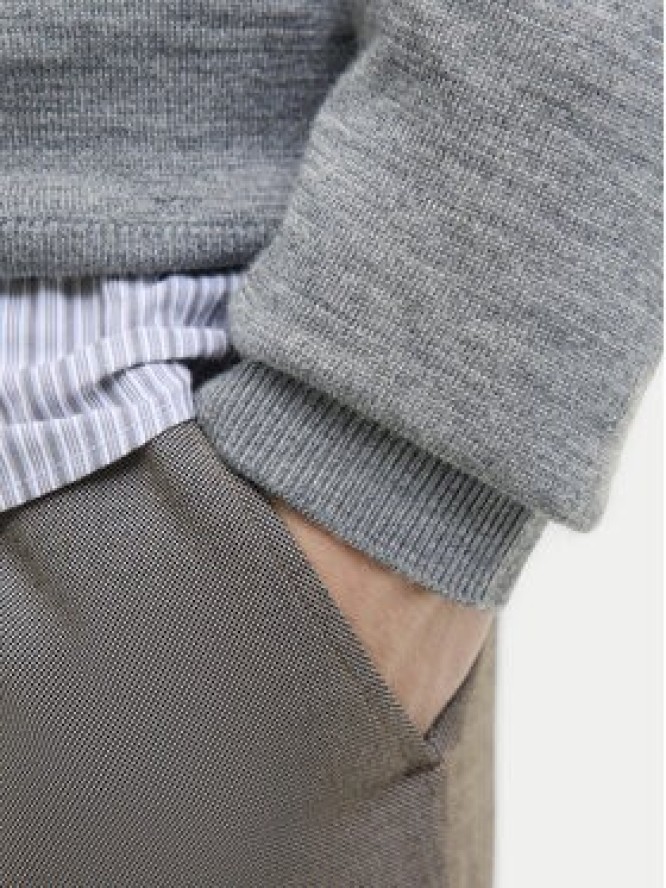 Jack & Jones Sweter Merino 12216817 Szary Regular Fit