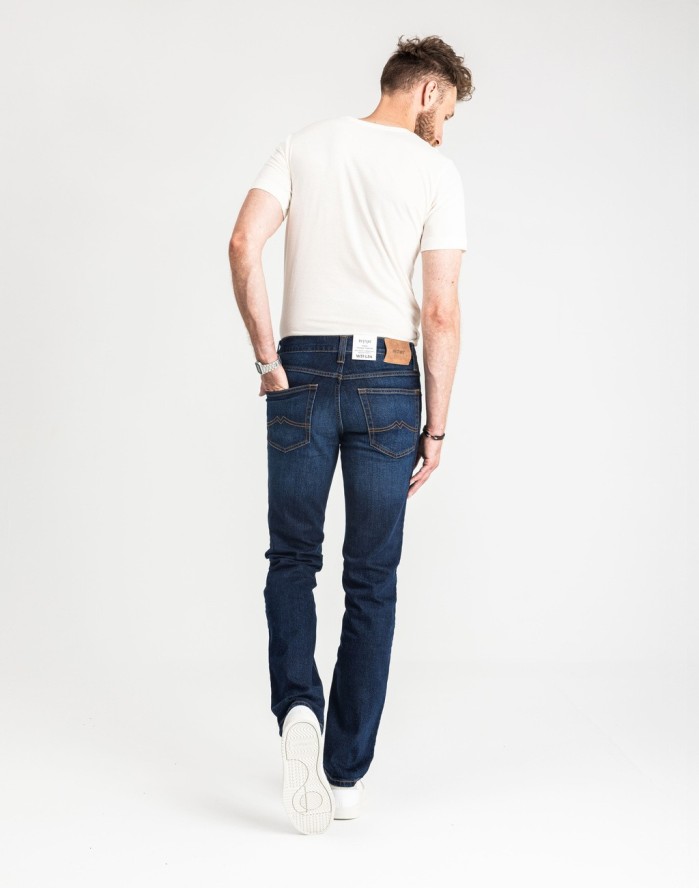 MUSTANG TRAMPER TAPERED MĘSKIE SPODNIE JEANSOWE JEANSY DŻINSY DENIM BLUE 1015352 5000 982