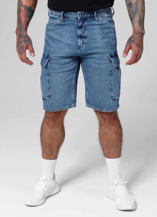 Szorty męskie Pitbull Jeansowe bojówki Classic Wash Deerhorn