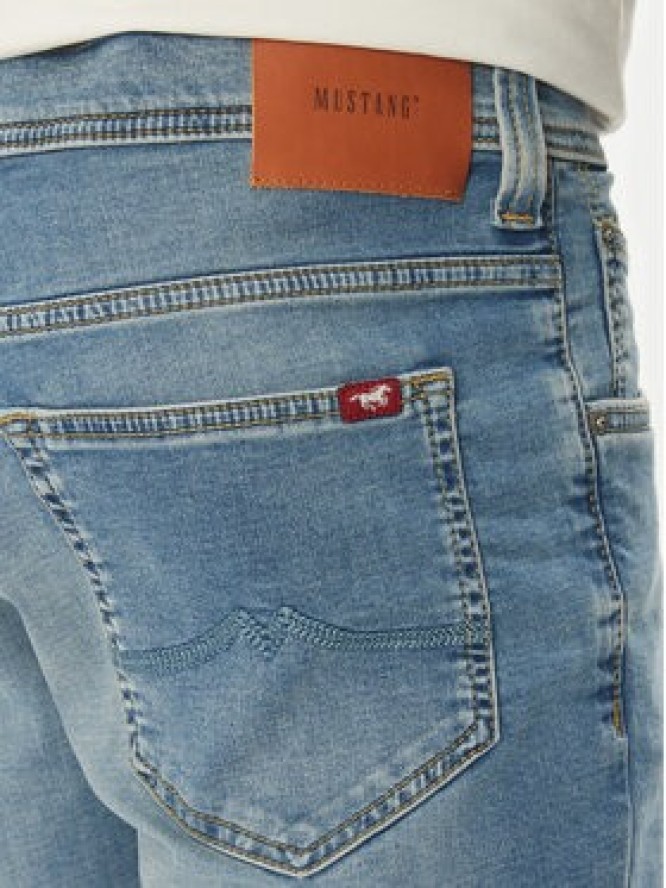 Mustang Szorty jeansowe Chicago Z 1016349 Niebieski Slim Fit