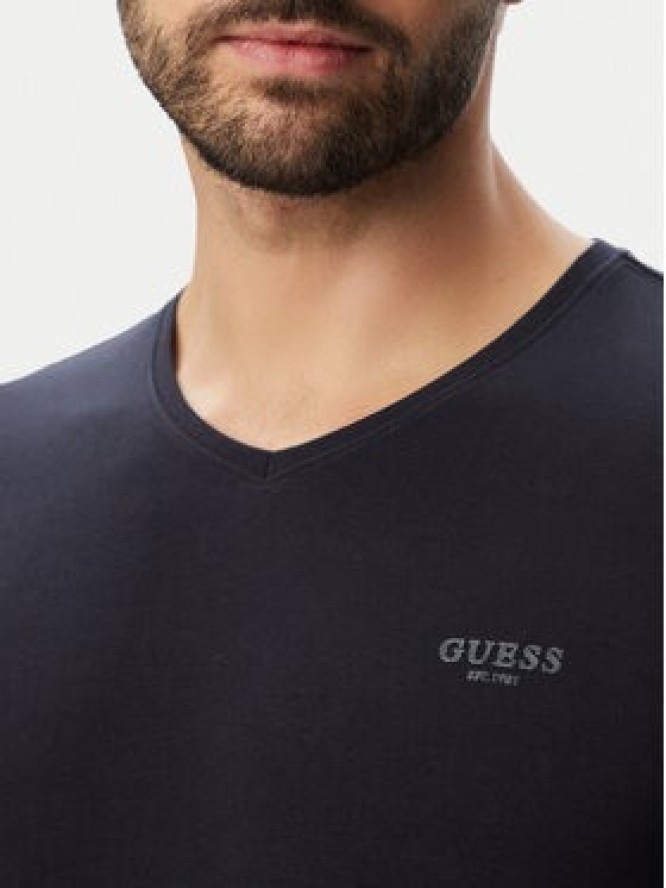 Guess T-Shirt M6YI32 K3735 Granatowy Extra Slim Fit