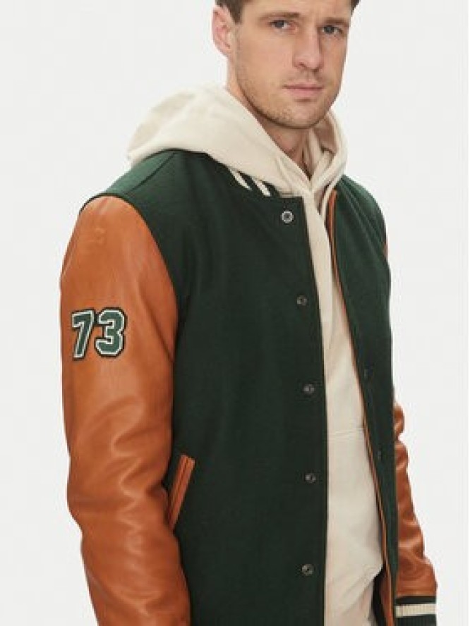 Serge Pariente Kurtka bomber Varsity Bomber Zielony Regular Fit