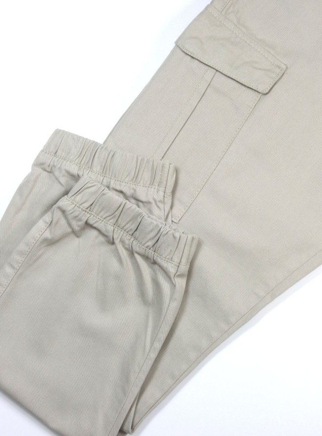 Spodnie JOGGERY Jasne Szare Męskie, Bojówki, Bawełniane, Casualowe, Zwężana Nogawka -BRAVE SOUL