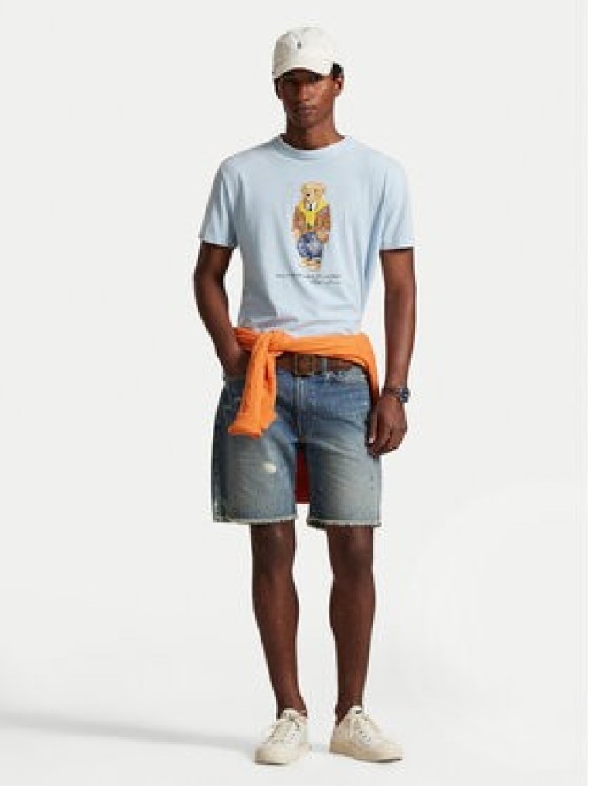 Polo Ralph Lauren T-Shirt 710P07347001 Błękitny Regular Fit