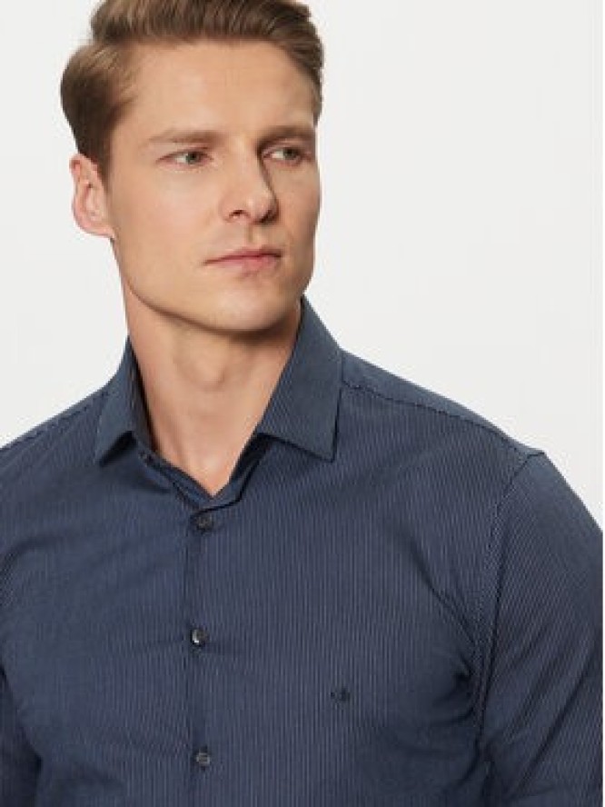 Calvin Klein Koszula K10K113844 Granatowy Slim Fit