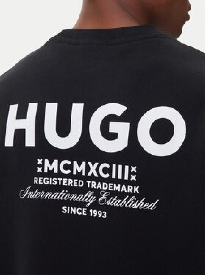 HUGO Bluza Naviu 50510732 Czarny Loose Fit