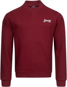 Męska bluza z kapturem Jeep Bomber Neck w kolorze czerwonym