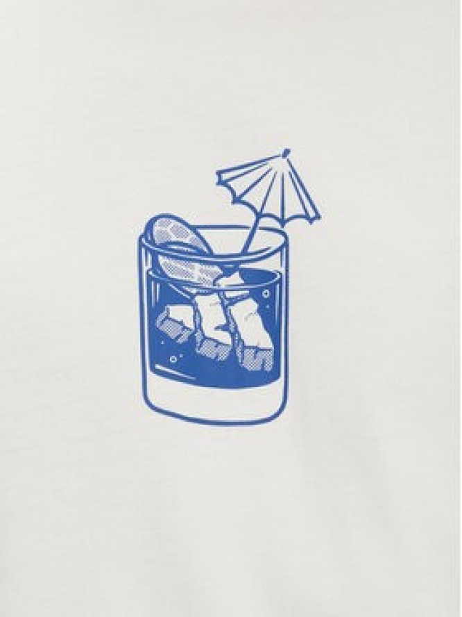 adidas T-Shirt Lounge Drink Graphic JJ4013 Biały Regular Fit