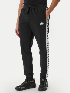 Kappa Spodnie dresowe Banda Alanz 3 321Y8FW Czarny Comfort Fit