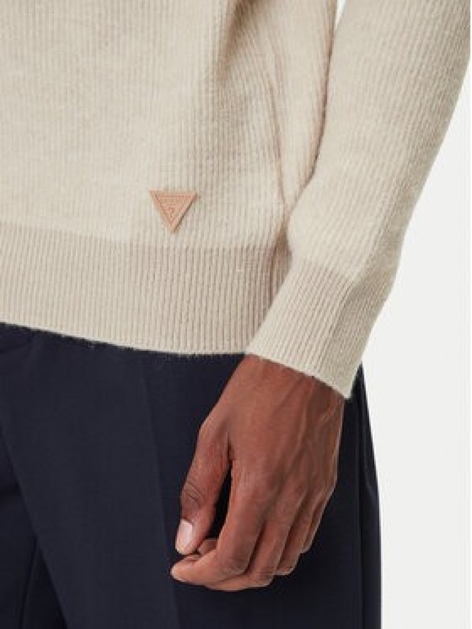 Guess Sweter M5BR20 Z0482 Beżowy Regular Fit