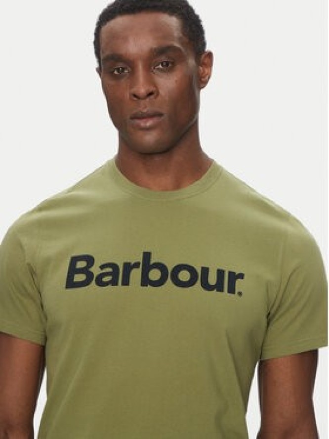 Barbour T-Shirt Logo MTS0531OL39 Zielony Tailored Fit