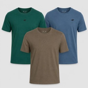 KOMPLET KOSZULEK MĘSKICH ZESTAW 4F T-SHIRT 3PAK