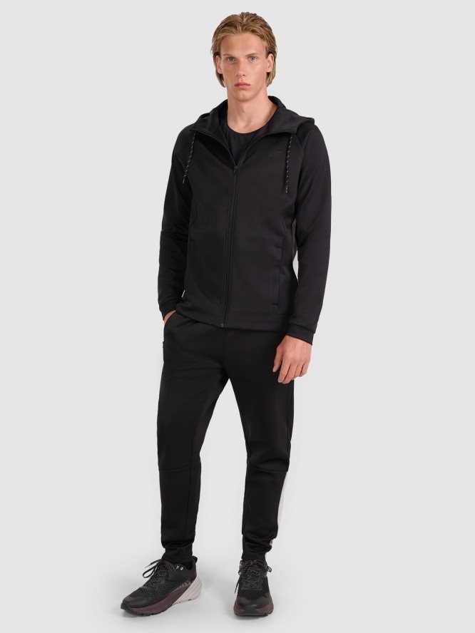 4F Spodnie treningowe szybkoschnące męskie - czarne XL