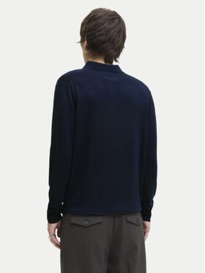 Jack & Jones Sweter Merino 12281757 Granatowy Regular Fit