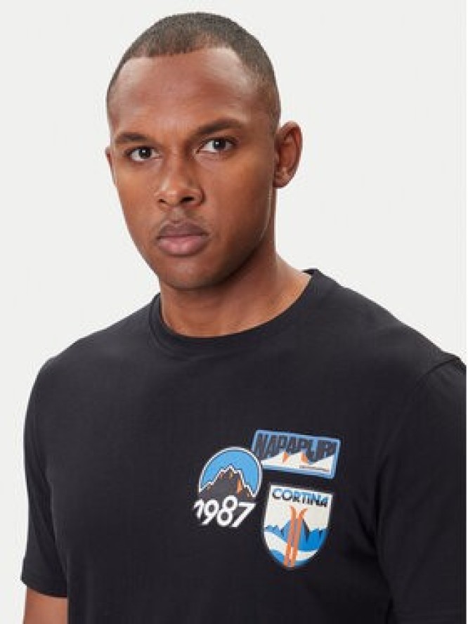 Napapijri T-Shirt S-Montepiana NP0A88SV Czarny Regular Fit