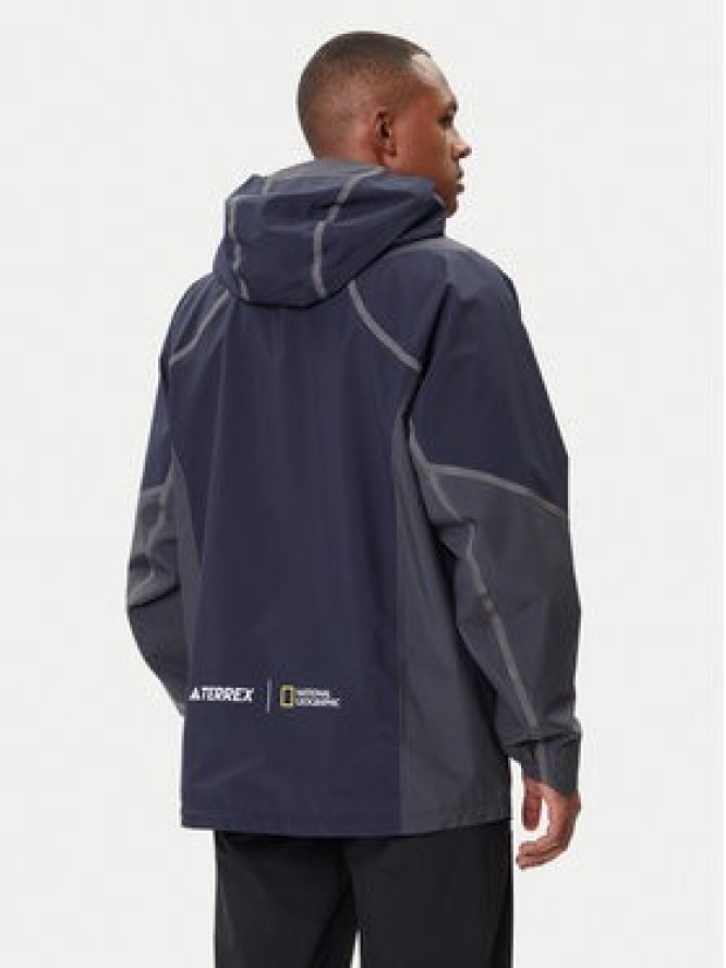 adidas Kurtka przeciwdeszczowa Nat Geo Climaproof KC2343 Granatowy Loose Fit