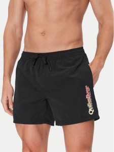 Quiksilver Szorty kąpielowe Spl Fineline Volley 15 EQYJV04141 Czarny Regular Fit