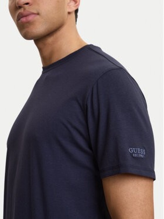 Guess T-Shirt M6RI62 JR06K Granatowy Regular Fit