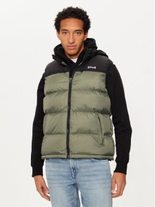 Schott NYC Bezrękawnik UTAHV Zielony Regular Fit