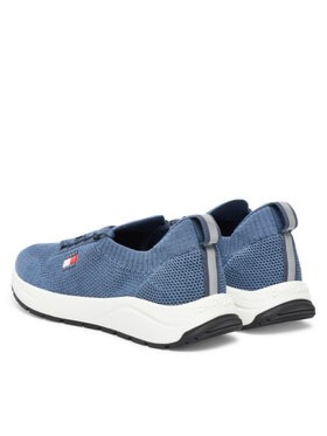 Tommy Jeans Sneakersy Tjm Runner Knitted EM0EM01580 Niebieski