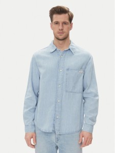 Calvin Klein Jeans Koszula jeansowa J30J327508 Niebieski Regular Fit