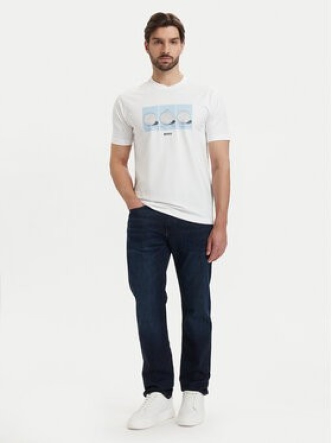 BOSS T-Shirt Ts Terrace Photo 50559353 Biały Relaxed Fit