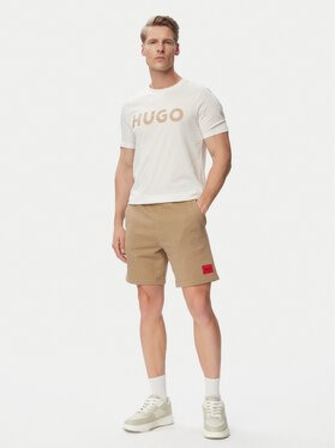 HUGO Szorty sportowe Diz222 50466196 Beżowy Regular Fit