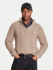 Tommy Jeans Sweter DM0DM22103 Brązowy Regular Fit