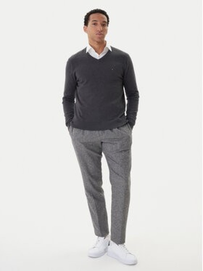 Tommy Hilfiger Sweter Essential MW0MW14745 Szary Regular Fit