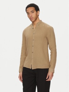 HUGO Koszula Elvory 50490740 Beżowy Slim Fit