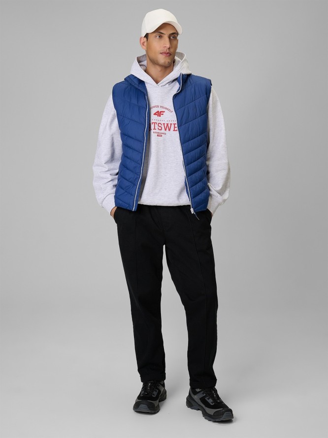 4F Bezrękawnik z wypełnieniem syntetycznym męski - granatowy S