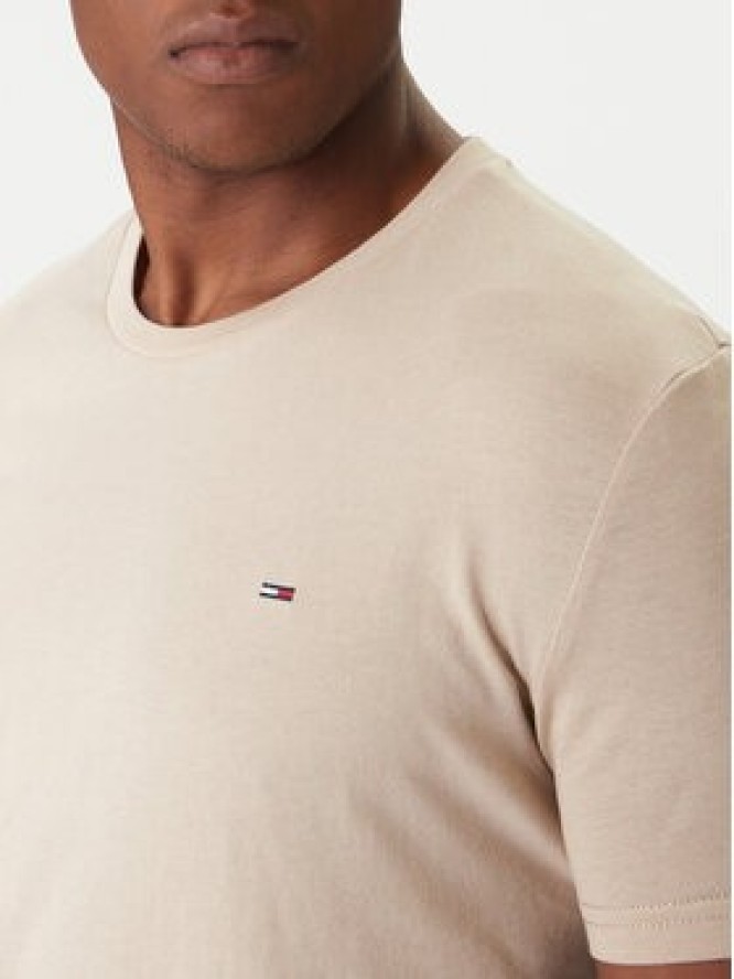 Tommy Jeans T-Shirt DM0DM20363 Beżowy Regular Fit