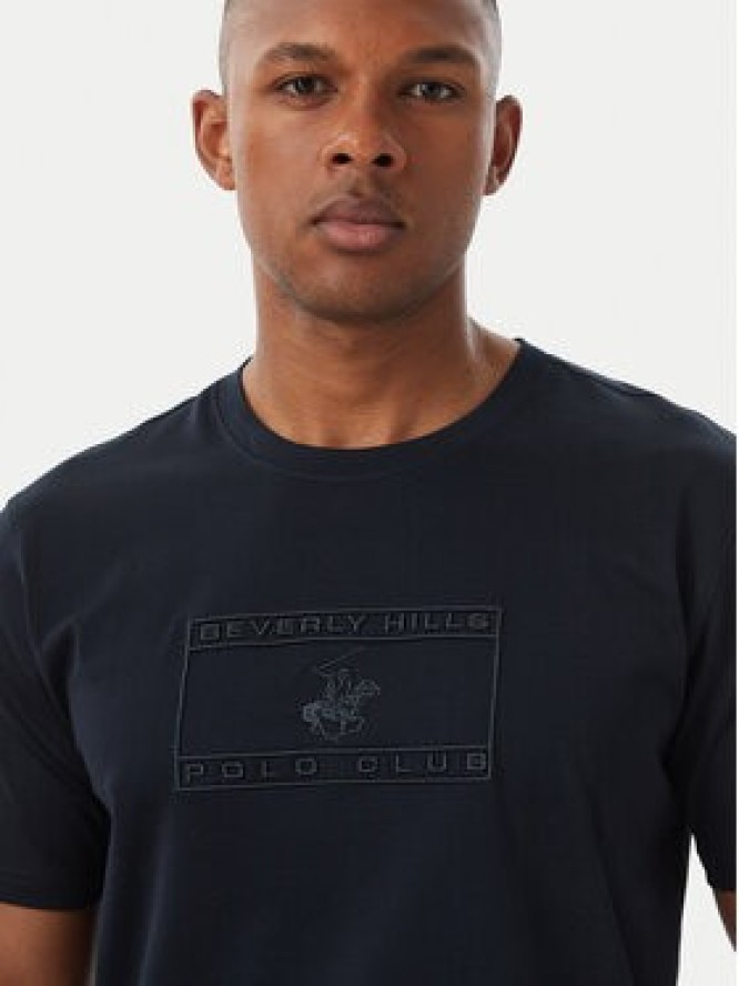 Beverly Hills Polo Club T-Shirt P-FW26M-TS1536 Granatowy Regular Fit