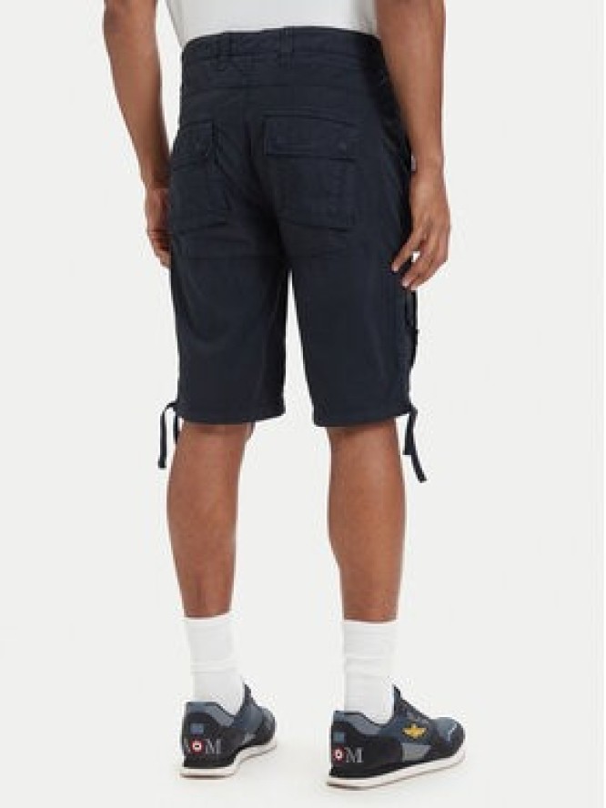 Aeronautica Militare Szorty materiałowe 261BE0041UCT01122 Granatowy Regular Fit