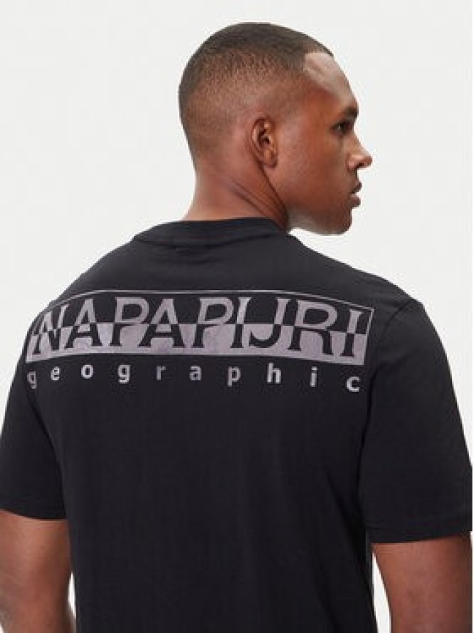 Napapijri T-Shirt S-Fanes NP0A88SE Czarny Regular Fit