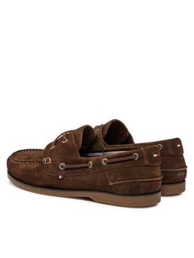 Tommy Hilfiger Półbuty Th Boat Shoe Core Suede FM0FM05387 Brązowy
