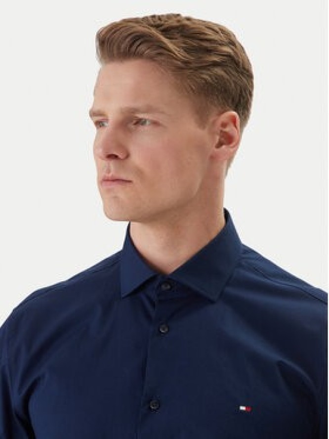Tommy Hilfiger Koszula MW0MW38347 Granatowy Slim Fit