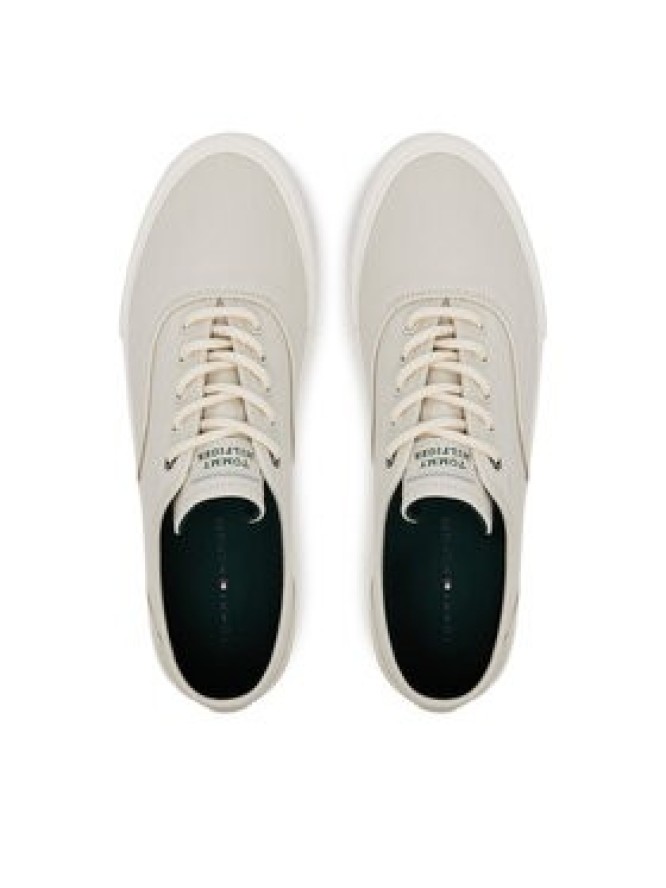 Tommy Hilfiger Tenisówki Th Hi Vulc Low Oxford Twill FM0FM05400 Biały