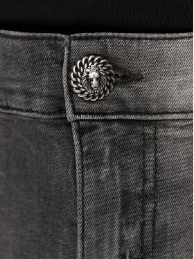 Balmain Jeansy DH1MI043DE73 Szary Regular Fit