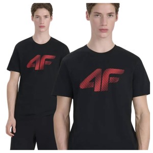 T-shirt regular z nadrukiem męski 4F 4FWMM00TTSHM2257