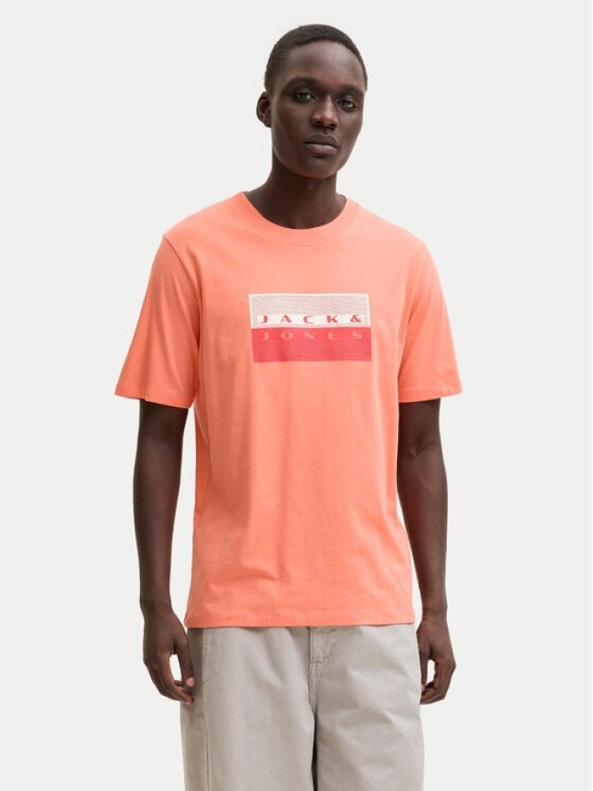 Jack & Jones T-Shirt Fusion Dots 12289863 Różowy Regular Fit