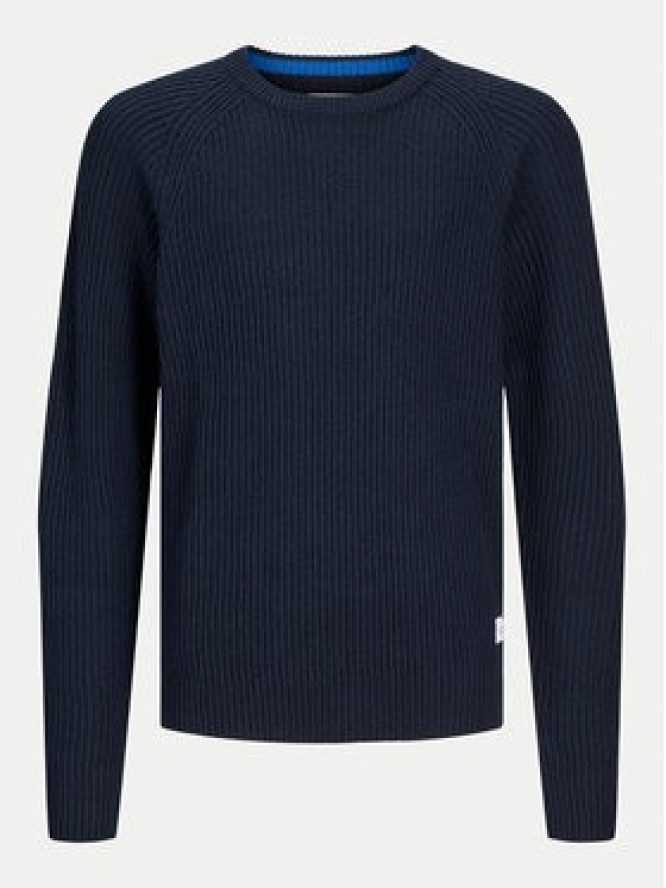 Jack & Jones Sweter Pannel 12258471 Granatowy Regular Fit