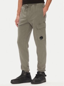 C.P. Company Spodnie dresowe 19CMSP720A006372R Zielony Regular Fit