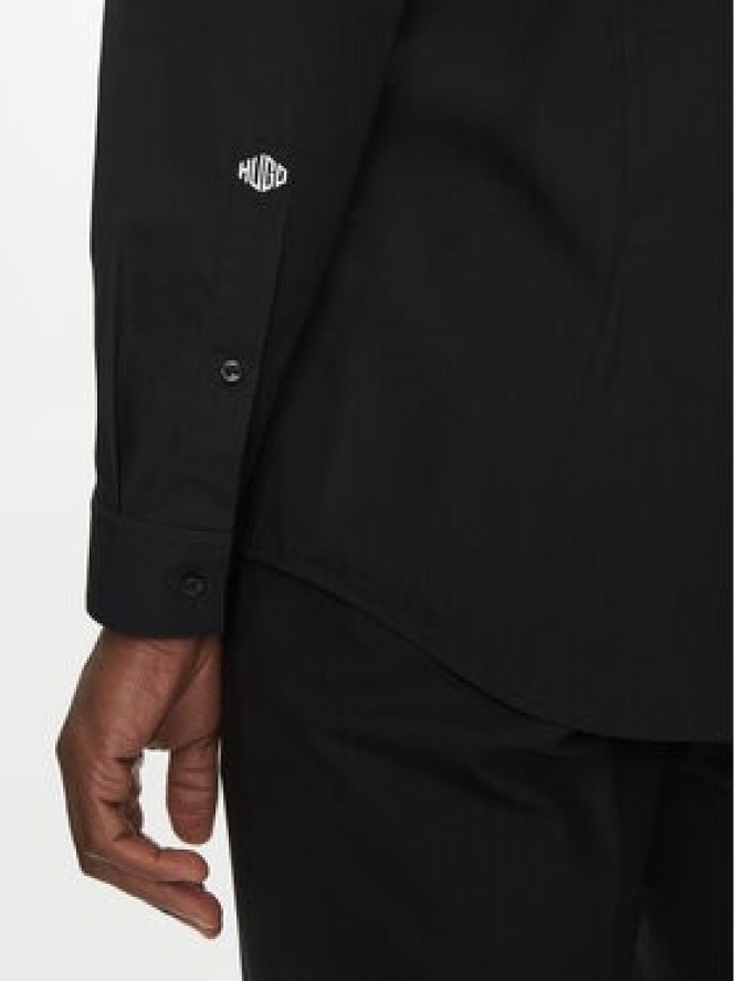 HUGO Koszula Kaleb 50539772 Czarny Slim Fit