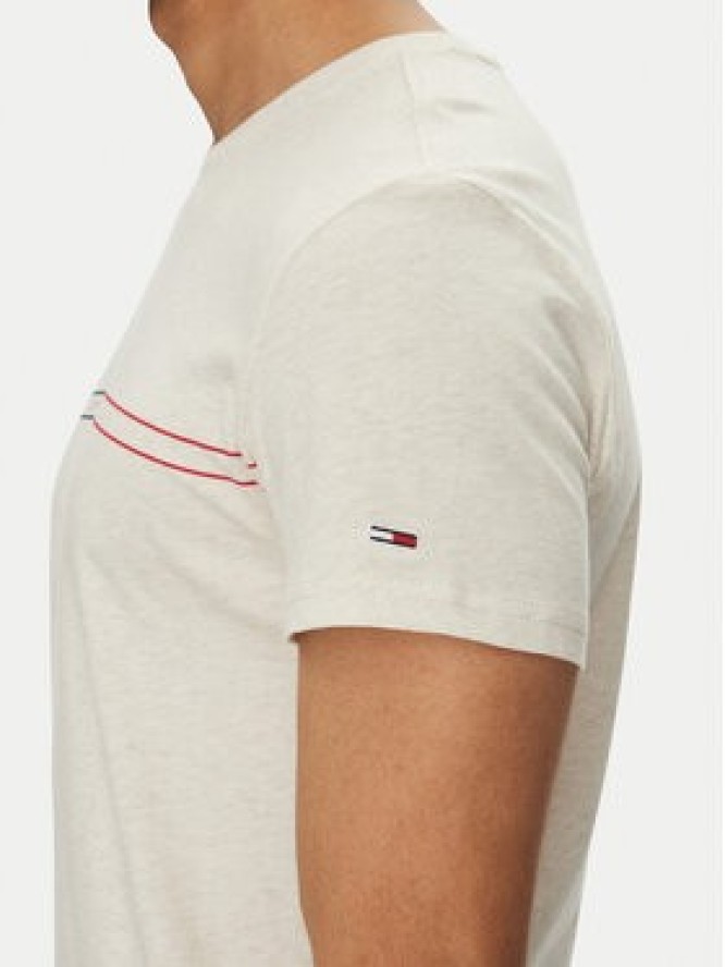Tommy Jeans T-Shirt Entry Graphic DM0DM20779 Beżowy Slim Fit