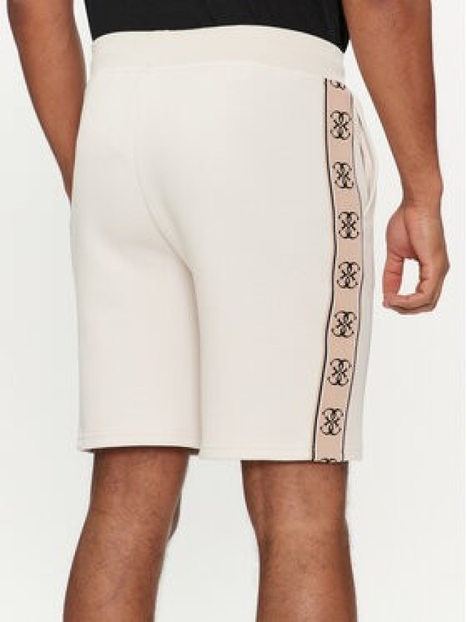 Guess Szorty materiałowe Mickey Z4RD04 KB3P2 Écru Regular Fit