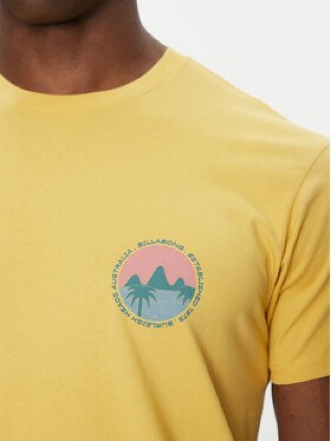 Billabong T-Shirt Brightness Ss EBYZT00306 Żółty Regular Fit