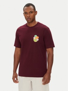 adidas T-Shirt JW2976 Bordowy Loose Fit