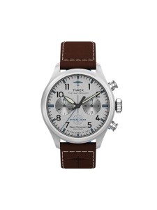 Timex Zegarek Timex x Pan Am® Waterbury Ace Chronograph TW2Y38700 Brązowy