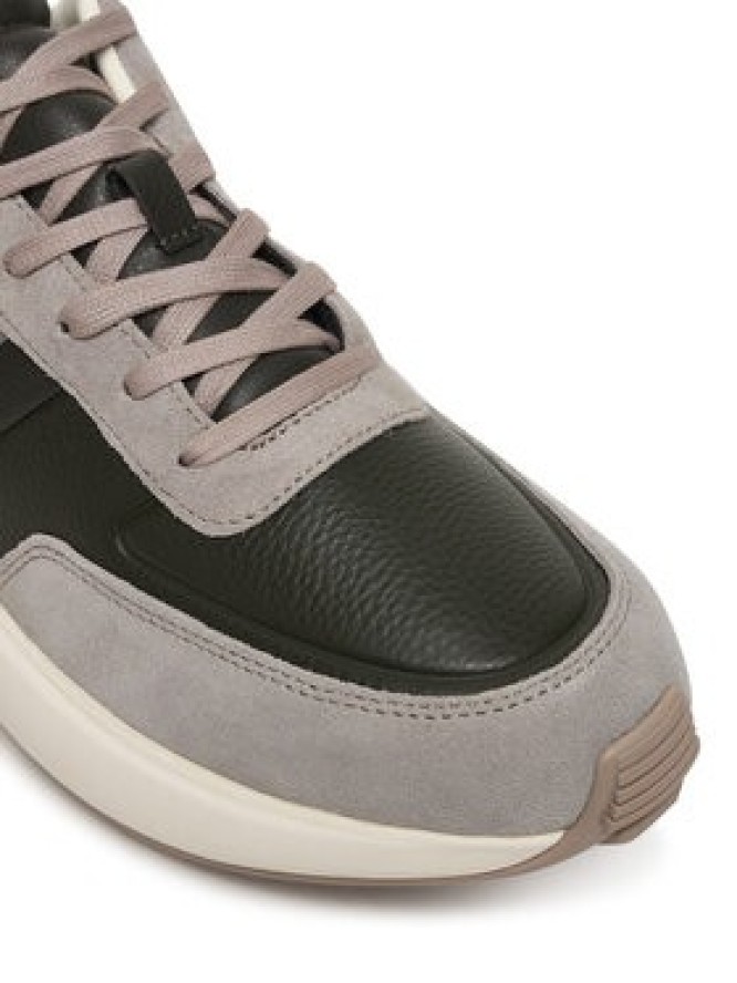 Calvin Klein Sneakersy City Runner Laceup Tape Lth HM0HM02033 Czarny